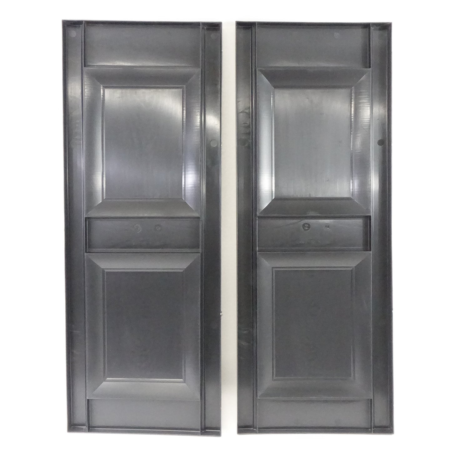 Raised Panel Vinyl Shutters- 14-3/4" x 39" - Black - Open Box