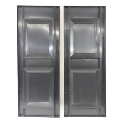 Raised Panel Vinyl Shutters- 14-3/4" x 39" - Black - Open Box