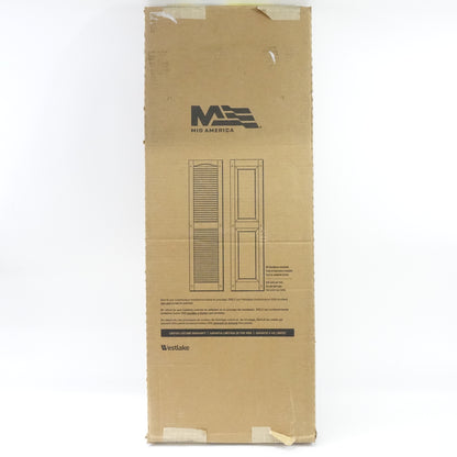 Raised Panel Vinyl Shutters- 14-3/4" x 39" - Black - Open Box