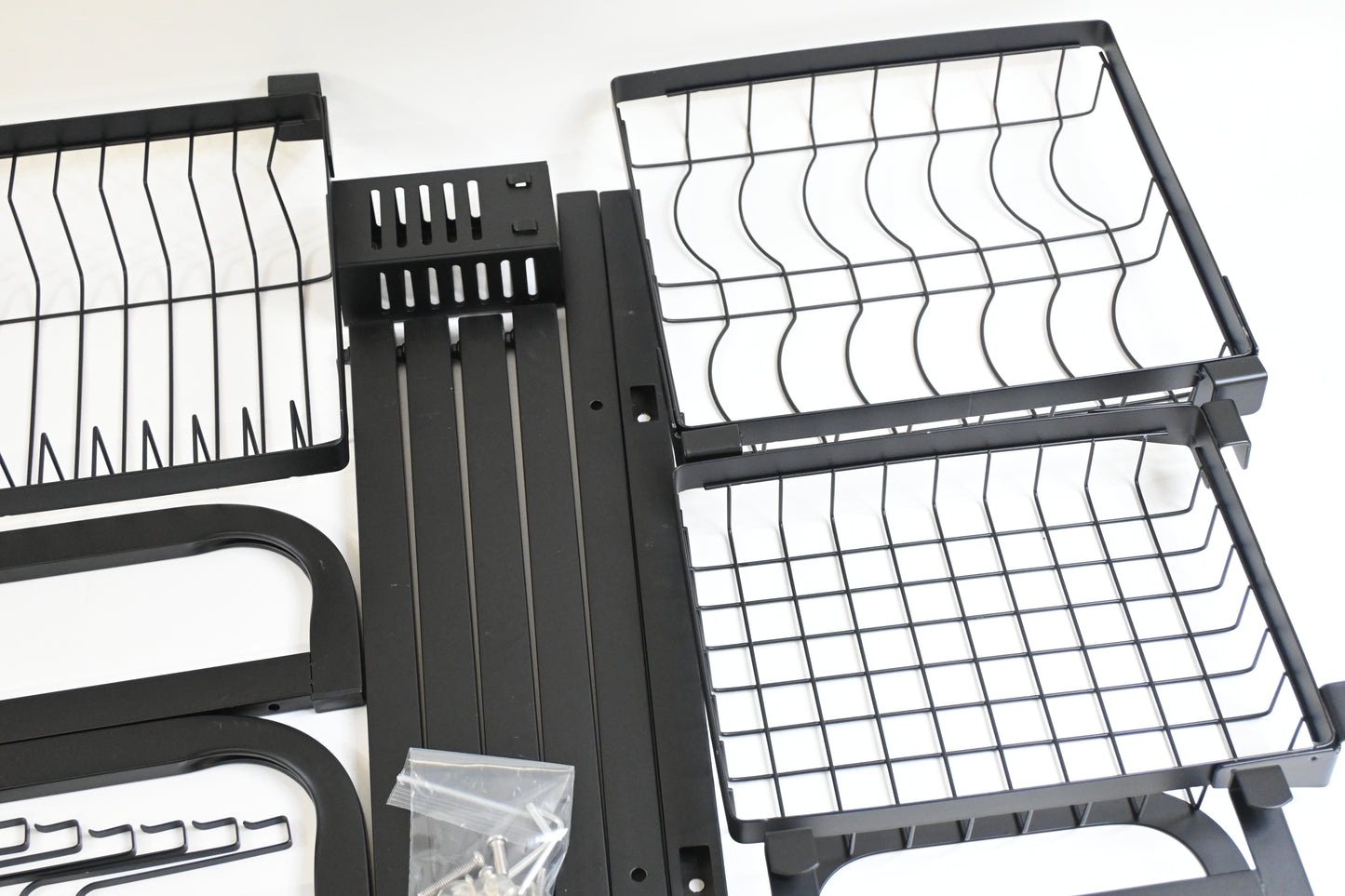 Over The Sink Dish Drying Rack, 2 Tier Adjustable Length Dish Rack 33.5-39.4