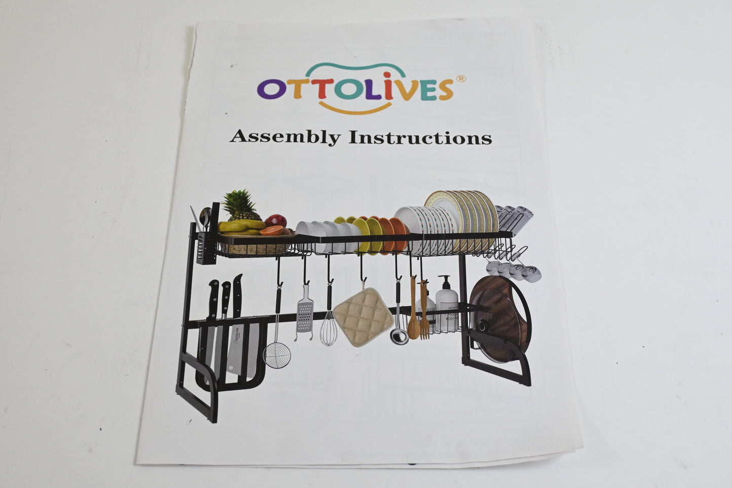 Over The Sink Dish Drying Rack, 2 Tier Adjustable Length Dish Rack 33.5-39.4