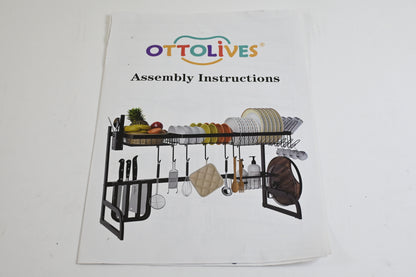 Over The Sink Dish Drying Rack, 2 Tier Adjustable Length Dish Rack 33.5-39.4