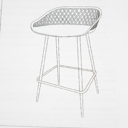Jamesdar Kurv Steel Counter Stool 2 Piece Set in Warm Gray