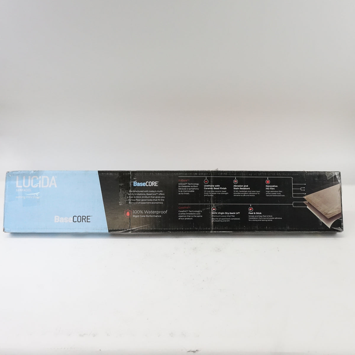 Lucida Surfaces 12 Peel and Stick Luxury Vinyl Flooring Tiles, 18 Sq. Feet, Kiln