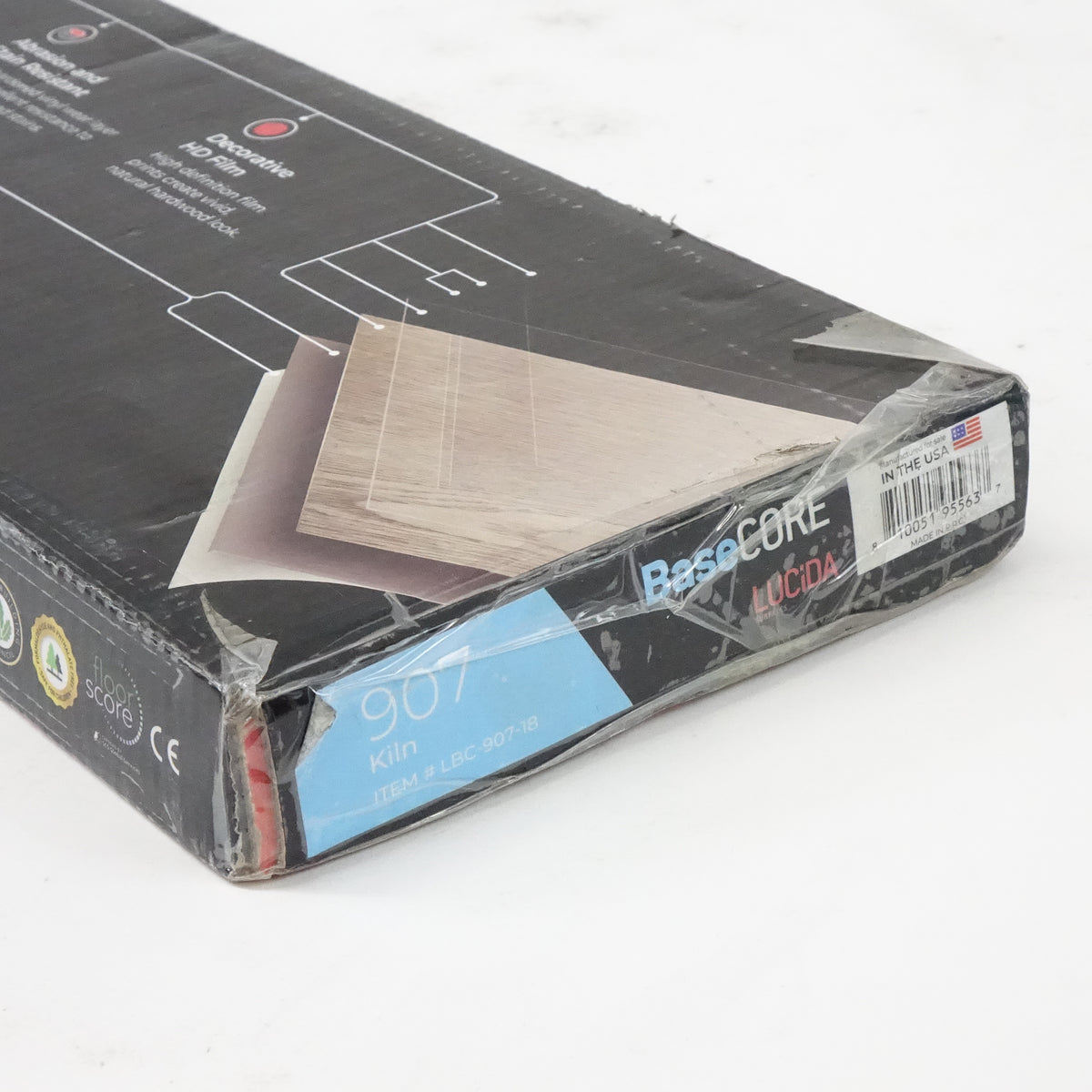 Lucida Surfaces 12 Peel and Stick Luxury Vinyl Flooring Tiles, 18 Sq. Feet, Kiln