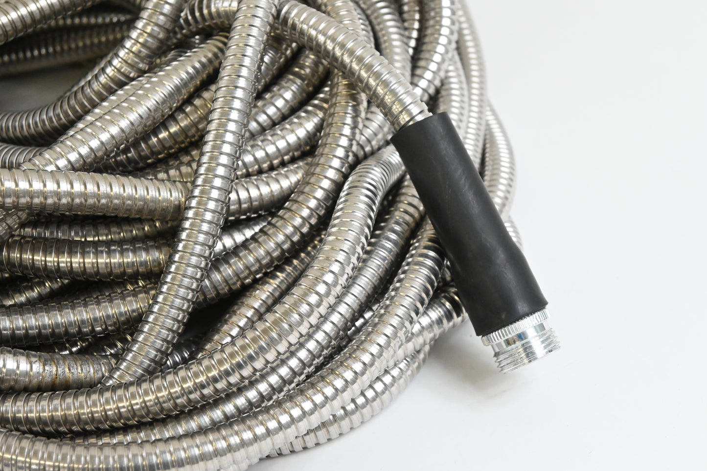 LOOHUU 100ft Lightweight Stainless Steel Water Hose w/ 10 Function Nozzle
