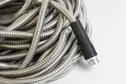 LOOHUU 100ft Lightweight Stainless Steel Water Hose w/ 10 Function Nozzle