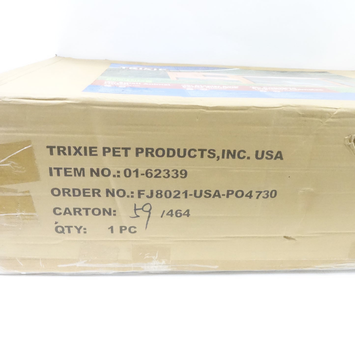 Trixie Natura Insulated Rabbit Hutch Peaked Roof & Run Glazed Wood - New
