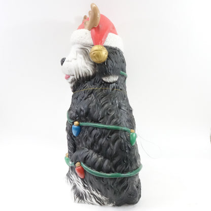2.5 ft LED Pre-Lit Blow Mold Christmas Holiday Sheep Dog Indoor/Covered Outdoor