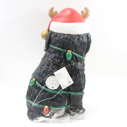 2.5 ft LED Pre-Lit Blow Mold Christmas Holiday Sheep Dog Indoor/Covered Outdoor