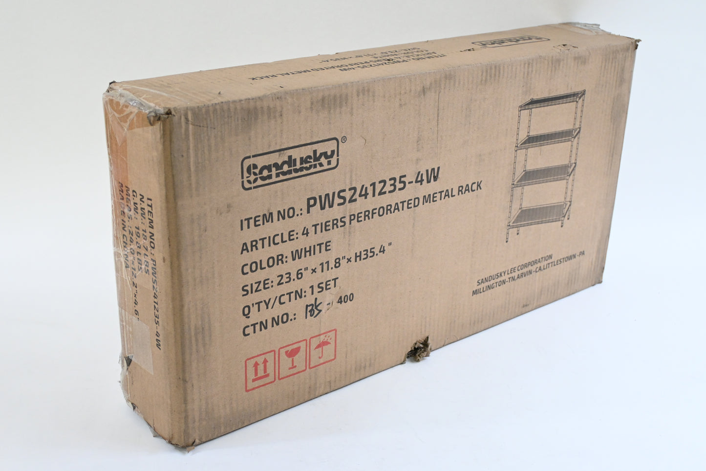 Muscle Rack PWS241235-4W Steel Wire Shelving, 110 lb Per Shelf Capacity 35"x24"