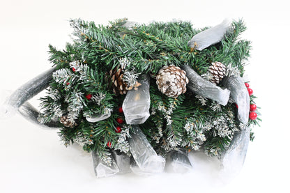 U-QE 9 FT Pre-Lit Artificial Battery Operated Christmas Garland w/ Timer
