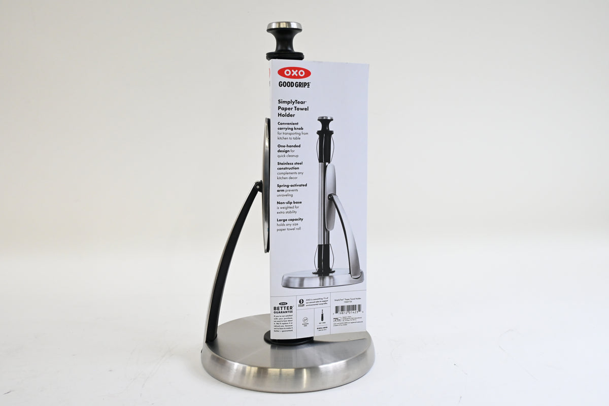 OXO Good Grips SimplyTear Paper Towel Holder, Stainless Steel - Open Box