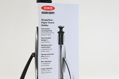 OXO Good Grips SimplyTear Paper Towel Holder, Stainless Steel - Open Box