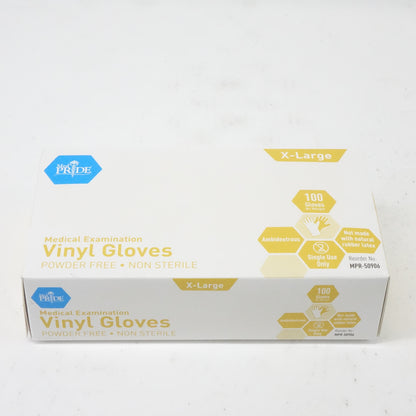 MED PRIDE Medical Vinyl Examination Gloves Latex & Rubber Free (XL, 1000-Count)