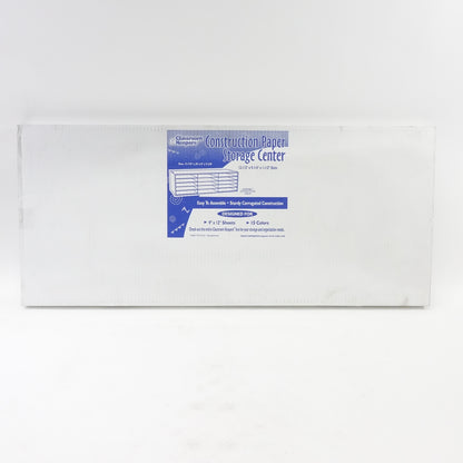 Classroom Keepers 9" x 12" Construction Paper Storage, 15-Slot, White - New