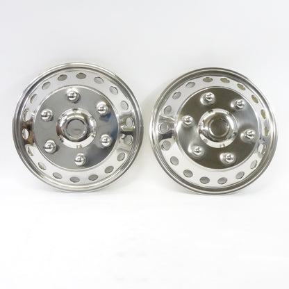 Puermto 16" Wheel Simulator Snap on Hubcaps 6 Lug 18 Hand Hole- 6K06R