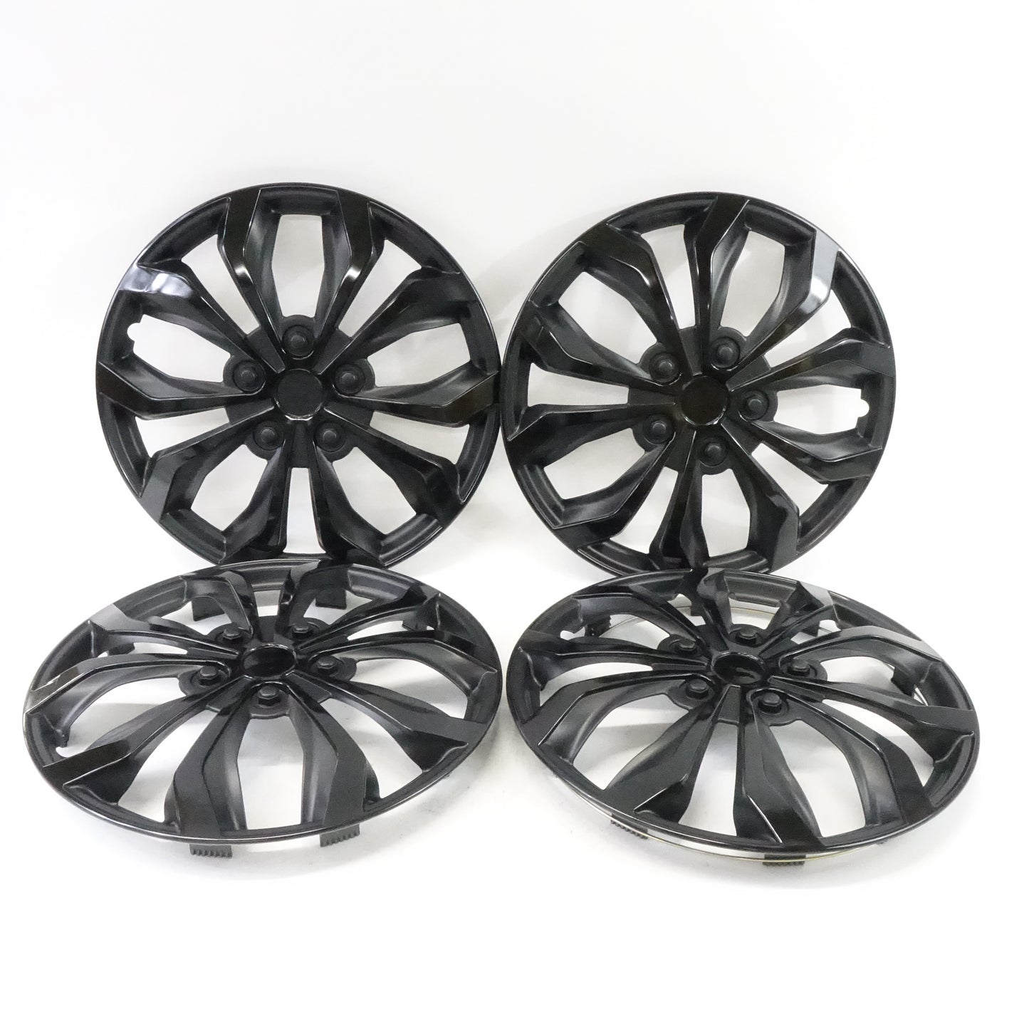 Pilot Automotive WH553-16GB-B 16" Spyder Gunmetal Grey & Black Hubcap - Set Of 4