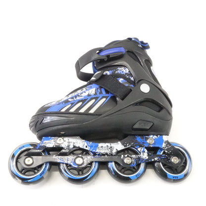 Sowume Inline Light Up Rollerblades For Kids Medium Black/Blue ABEC-7