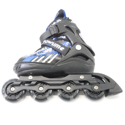 Sowume Inline Light Up Rollerblades For Kids Medium Black/Blue ABEC-7