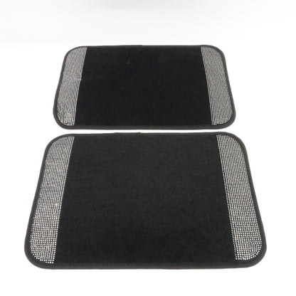 Diamond Car Floor Mats with Anti-Slip Heel Pad Universal Fit 4pcs Black Sliver