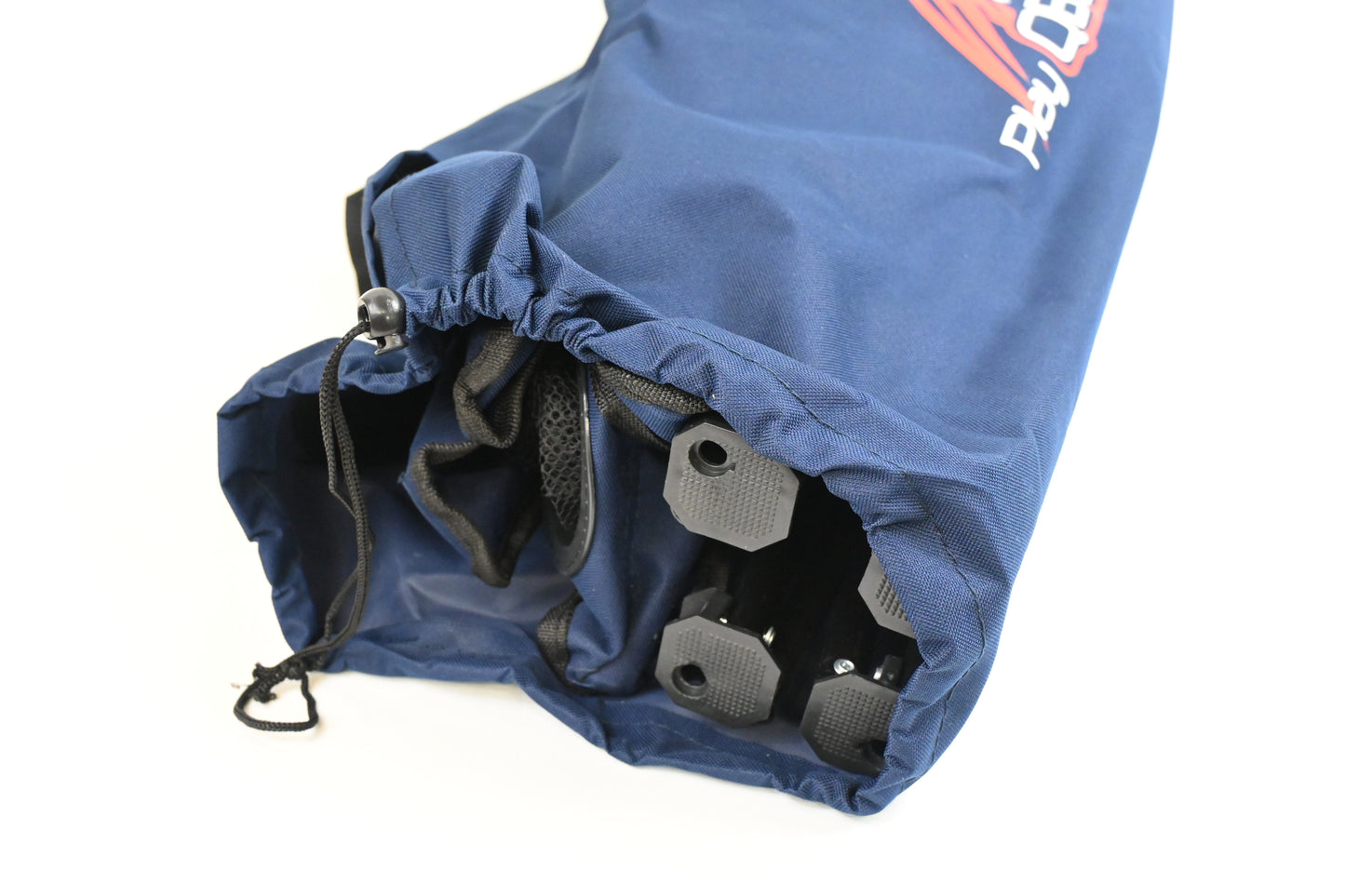 QB54 Outdoor Football Set - Football Toss and Kick Game Built into 2 Folding Chairs - Navy