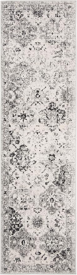 SAFAVIEH Madison Collection Runner Rug 2'3" x 16', Silver & Grey, MAD611G - New