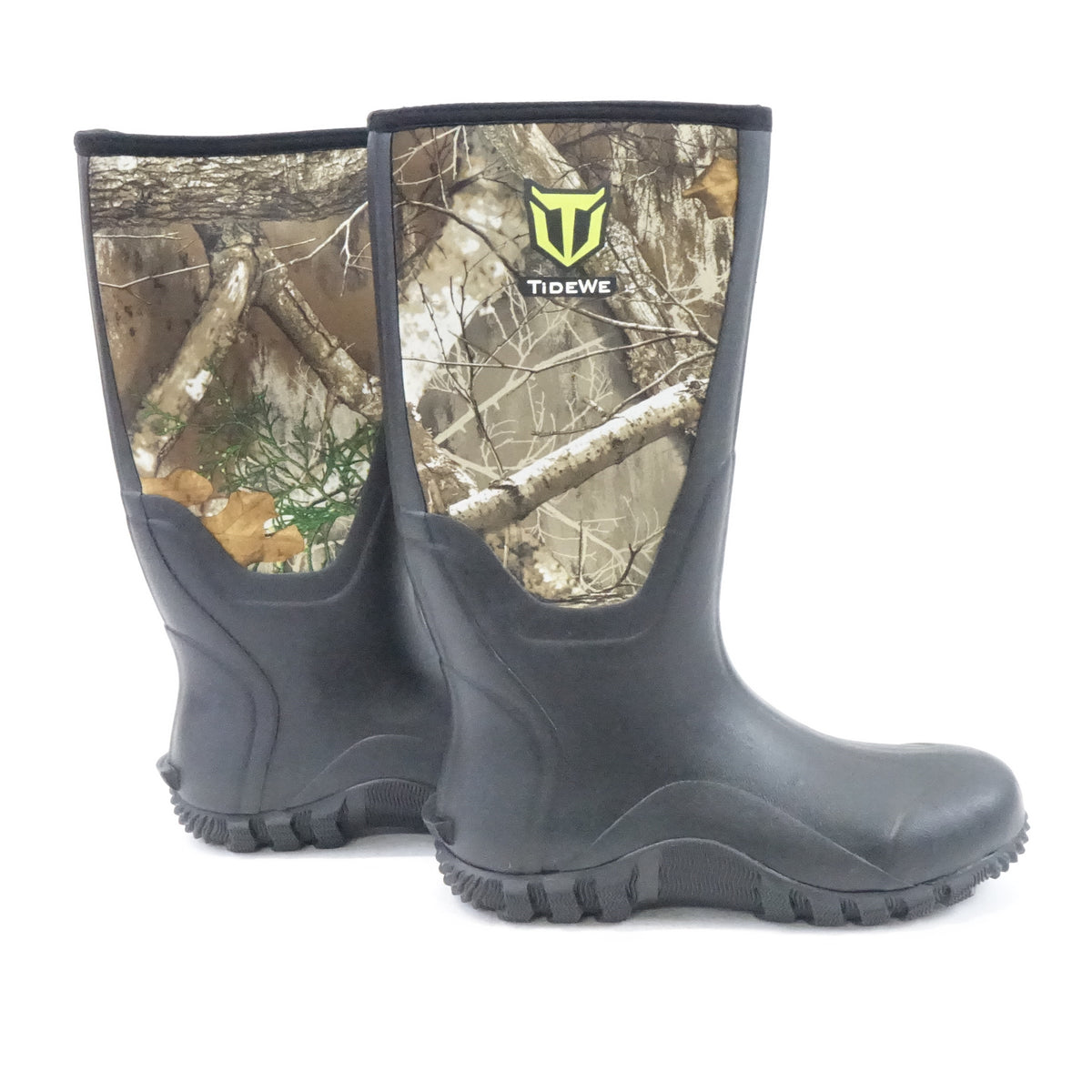 TIDEWE Waterproof Rain Boots w/Steel Shank, 6mm Neoprene Durable Rubber Size 10