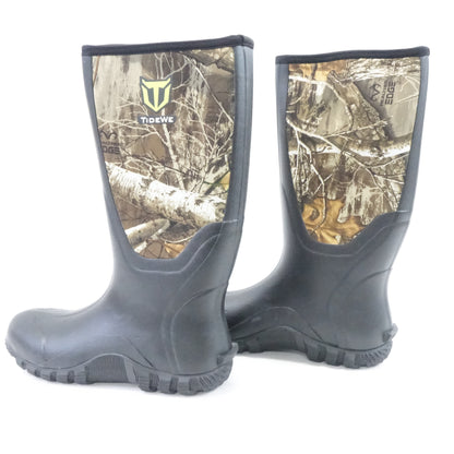 TIDEWE Waterproof Rain Boots w/Steel Shank, 6mm Neoprene Durable Rubber Size 10