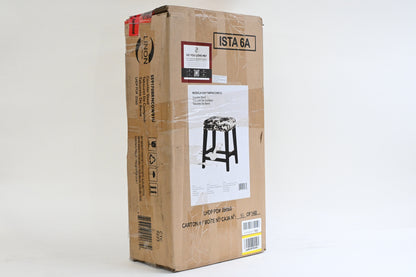 Linon Cowhide Counter Stool, Cowprint, Brown/White