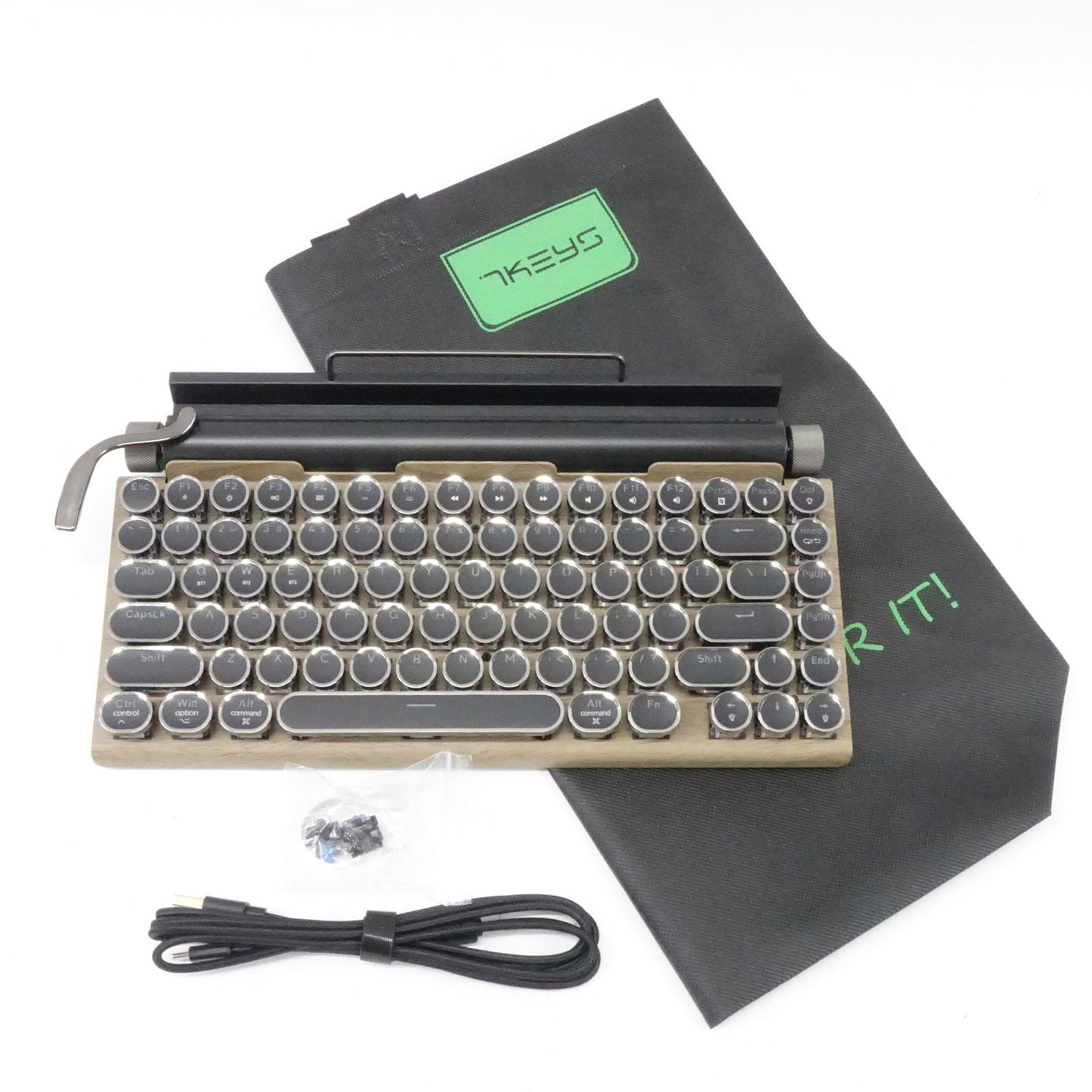 7KEYS TW1867 Retro Mechanical Typewriter Keyboard – Wireless Bluetooth 5.0 - O