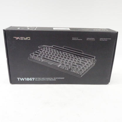 7KEYS TW1867 Retro Mechanical Typewriter Keyboard – Wireless Bluetooth 5.0 - O