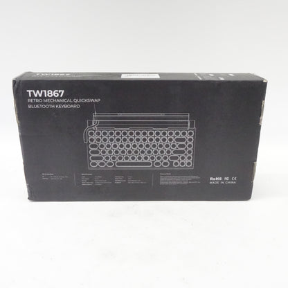 7KEYS TW1867 Retro Mechanical Typewriter Keyboard – Wireless Bluetooth 5.0 - O
