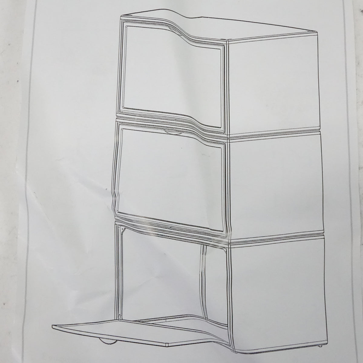 Purse Organizer Closet, Clear Acrylic Case Magnetic Door, 3 Pk - Open Box