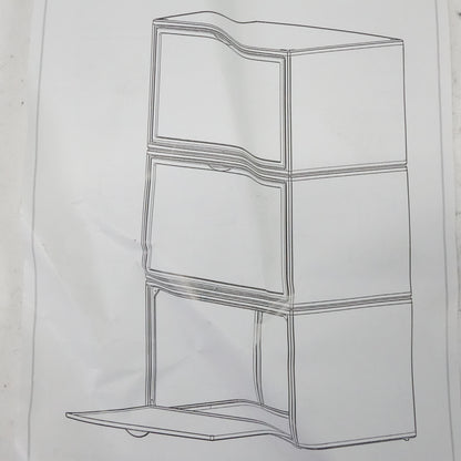 Purse Organizer Closet, Clear Acrylic Case Magnetic Door, 3 Pk - Open Box