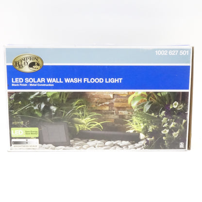 Hampton Bay Solar Black Outdoor Integrated LED Landscape Wall Wash Spot Light