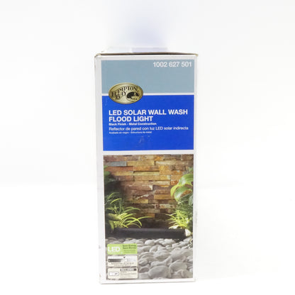 Hampton Bay Solar Black Outdoor Integrated LED Landscape Wall Wash Spot Light
