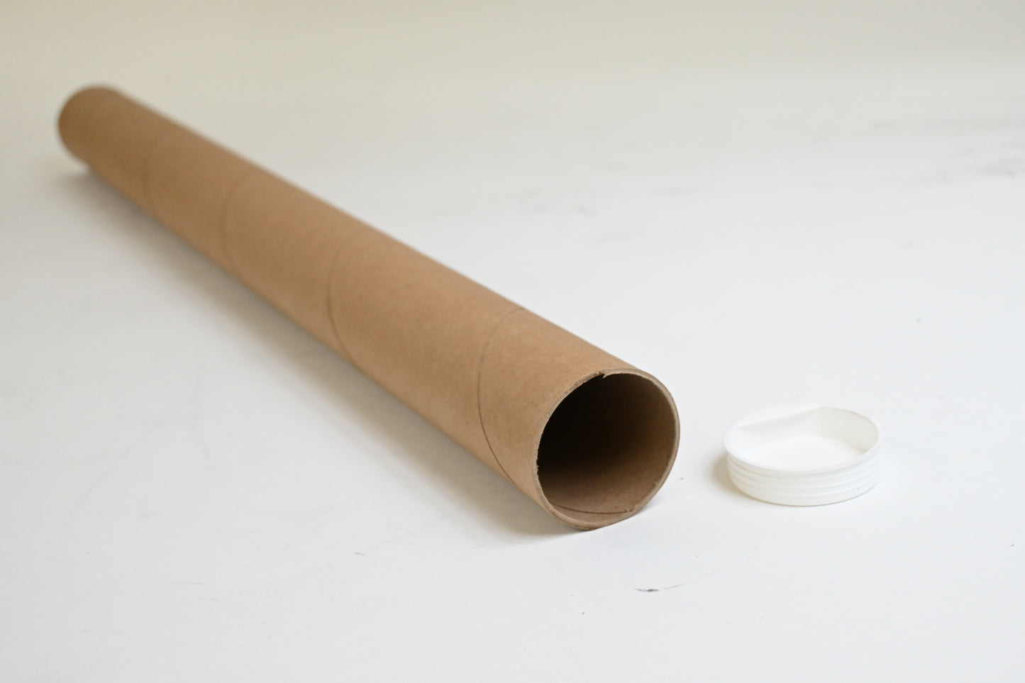 Partners Brand Mailing Tubes with Caps, 2" x 24", Kraft, 6/Case - Open Box