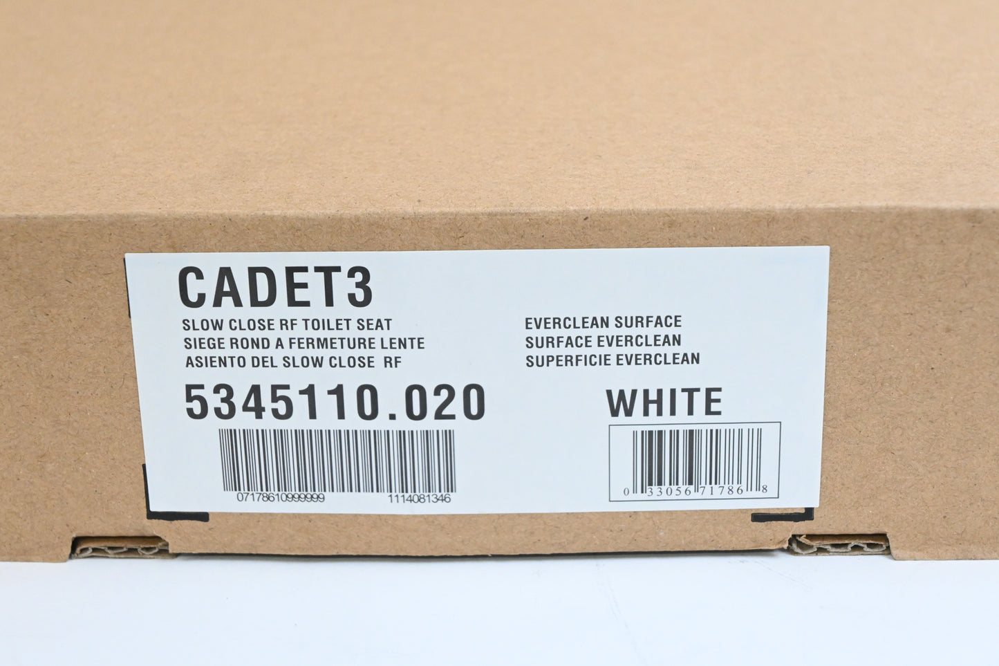 American Standard 5345.110.020 Cadet-3 Round Front Slow Close Toilet Seat, White