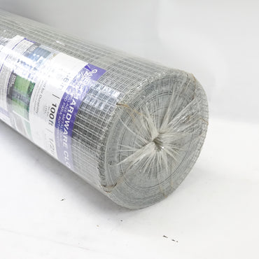 36" x 100 Feet 19-Gauge Galvanized Welded Steel Wire Hardware Cloth, 36" - New