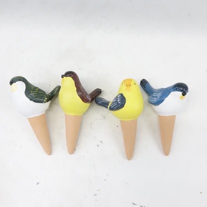 Bird Plant Watering Spikes 4 Pack Terra Cotta Self Watering System - Open Box