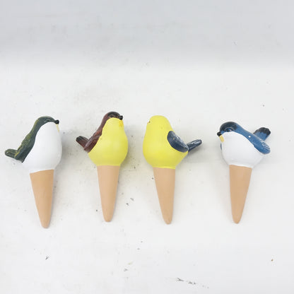 Bird Plant Watering Spikes 4 Pack Terra Cotta Self Watering System - Open Box