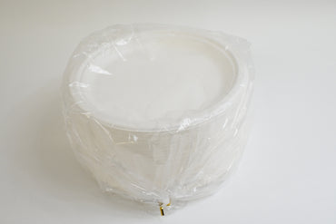 Fuyit 500 pc Compostable Dinnerware Set 100 Guests Plates White - Open Box