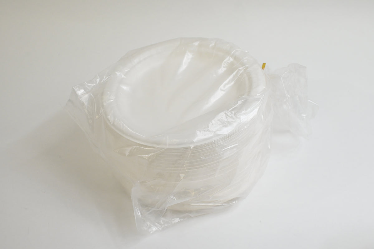 Fuyit 500 pc Compostable Dinnerware Set 100 Guests Plates White - Open Box