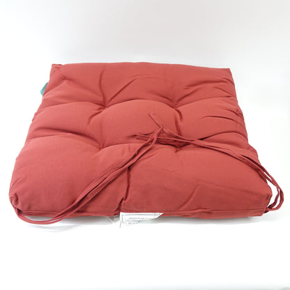 QILLOWAY Indoor/Outdoor Square Seat Patio Cushion -Set of 2, 19" (Red)