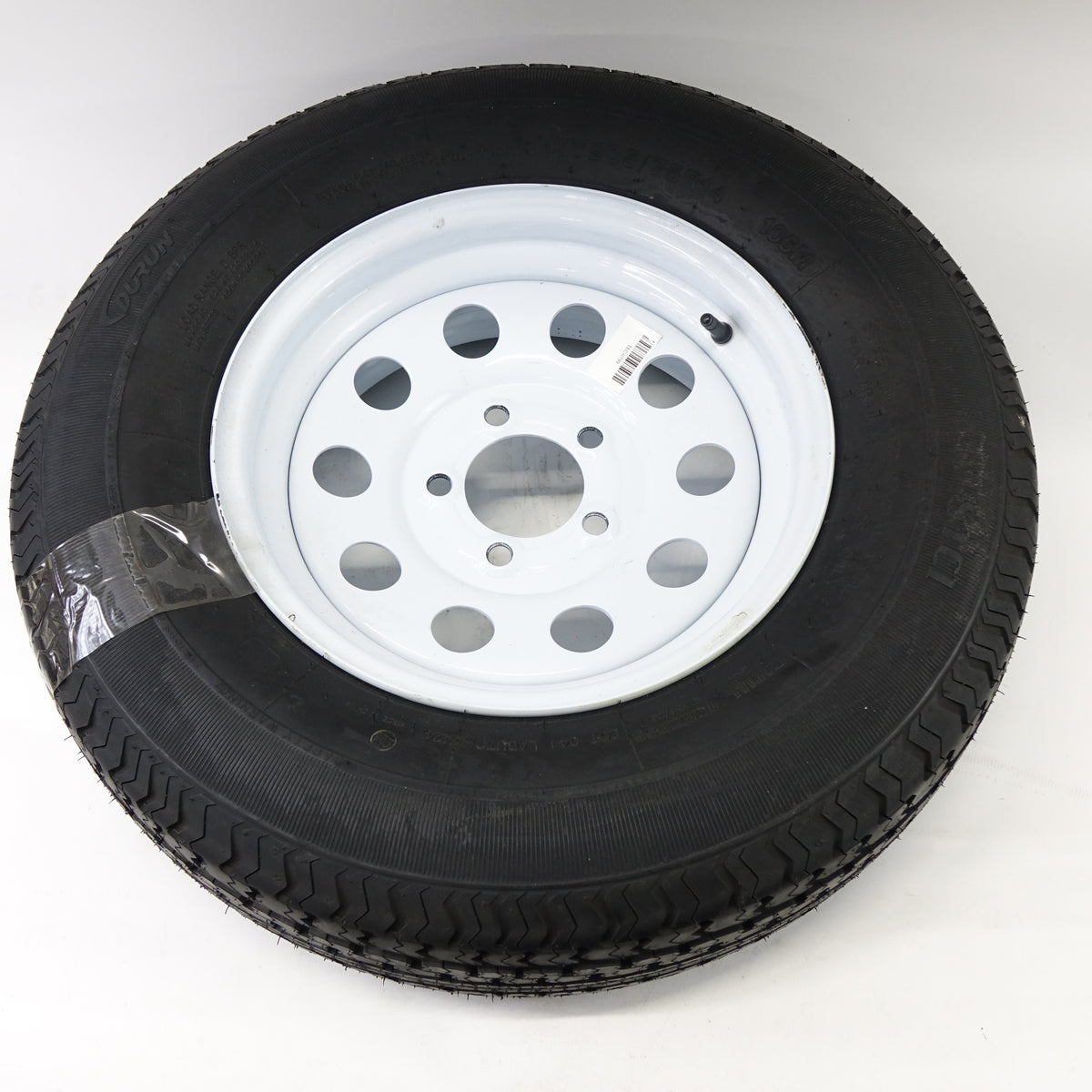 2PK Durun ST205/75R14 Radial Trailer Tire with 14" White Wheels