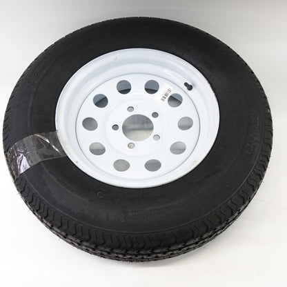 2PK Durun ST205/75R14 Radial Trailer Tire with 14" White Wheels