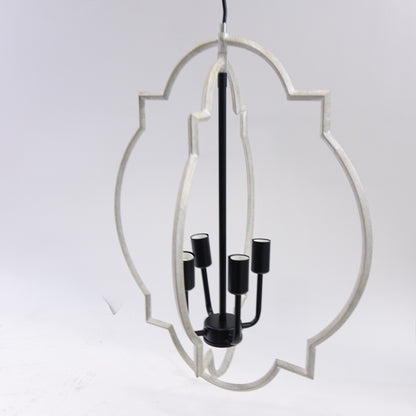 CHICLUX 4-Light Rustic Farmhouse Chandelier Pendant Light Adjustable Chain E12