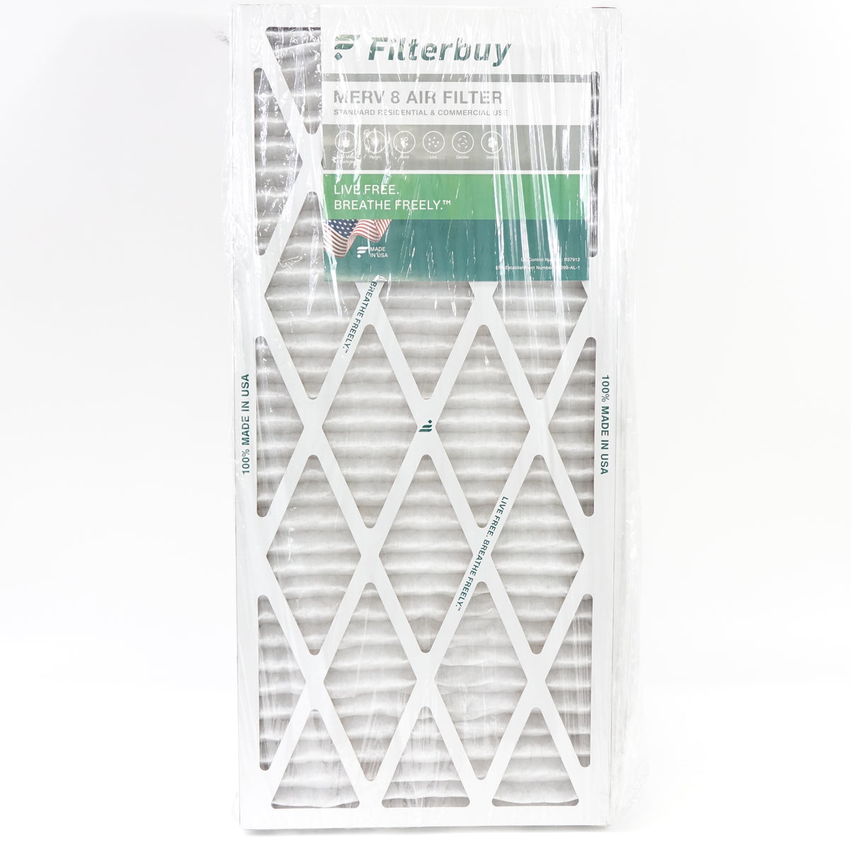 Filterbuy 14x30x1 Air Filter MERV 8 Dust Defense (4-Pack)