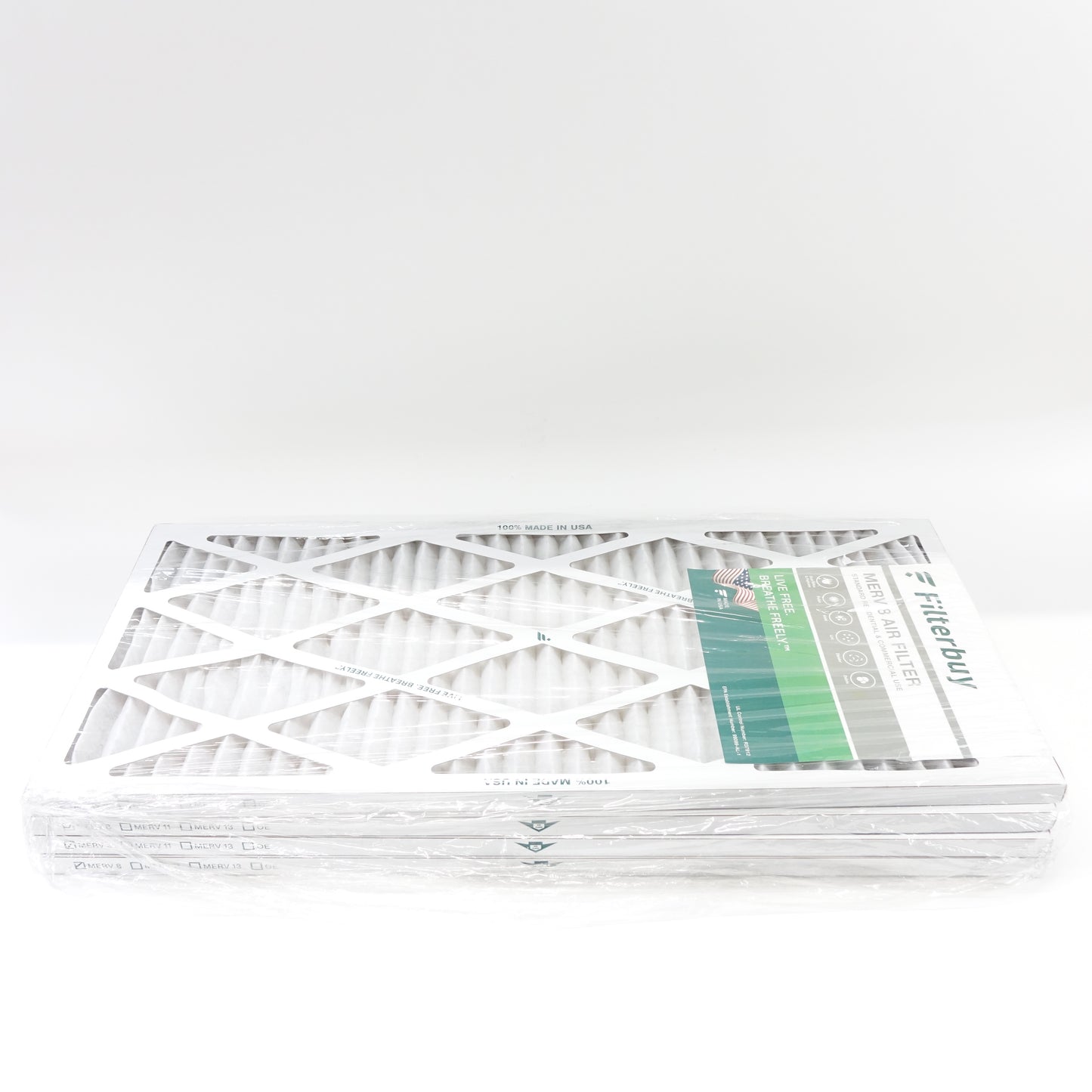 Filterbuy 14x30x1 Air Filter MERV 8 Dust Defense (4-Pack)